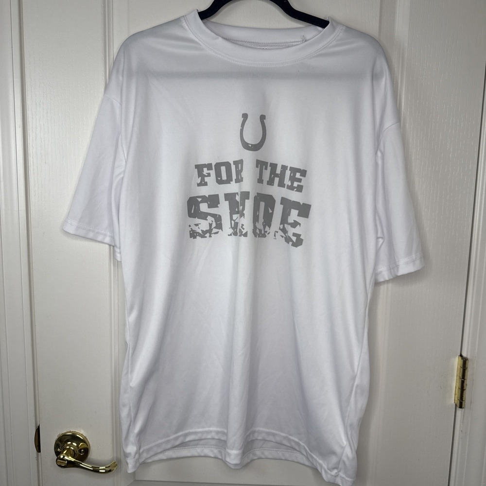 Indianapolis Colts For the Shoe Stadium Giveaway Tee XL White Out SGA Football